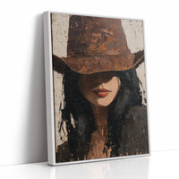 Leather Hat Hides Autumn Secrets