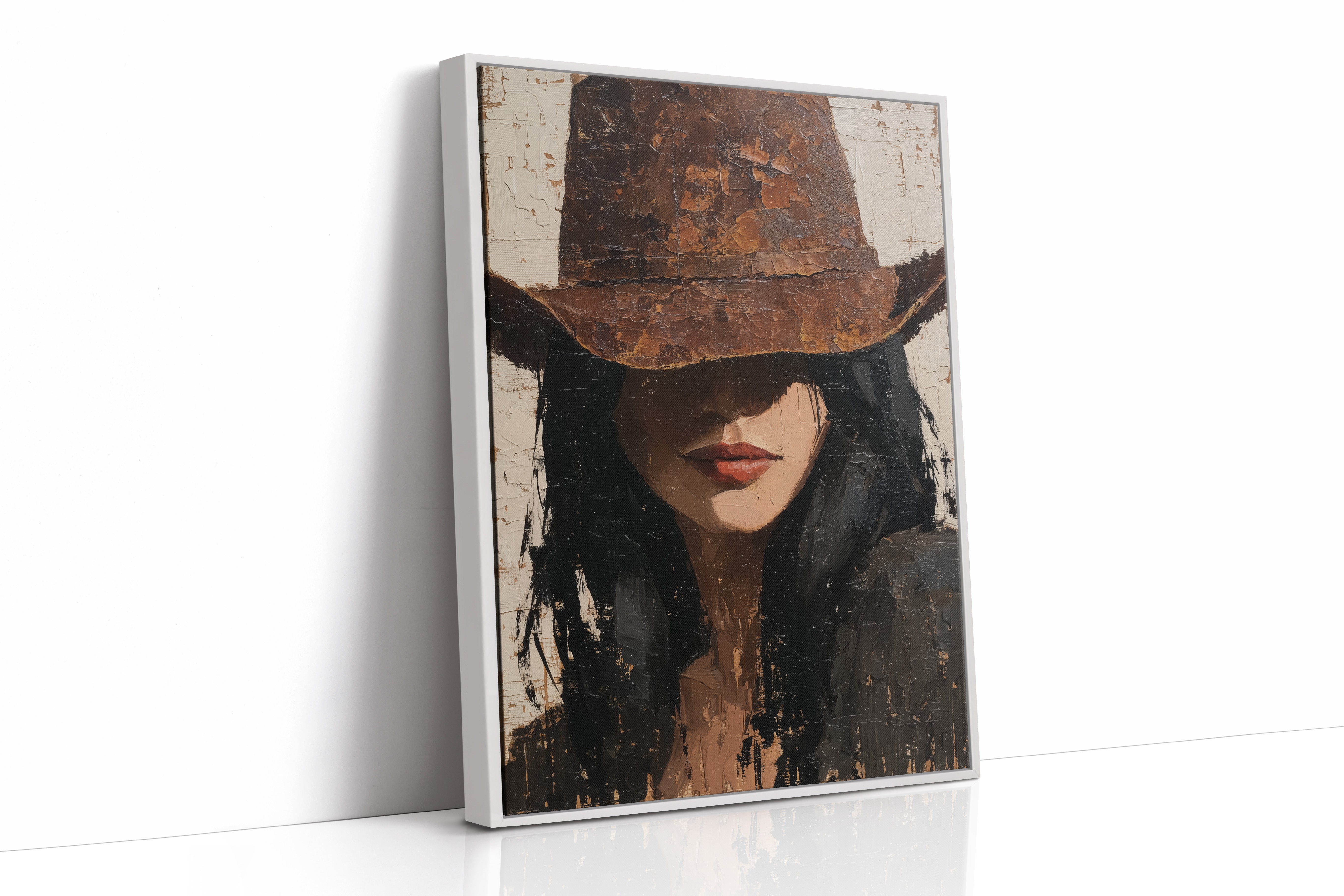 Leather Hat Hides Autumn Secrets