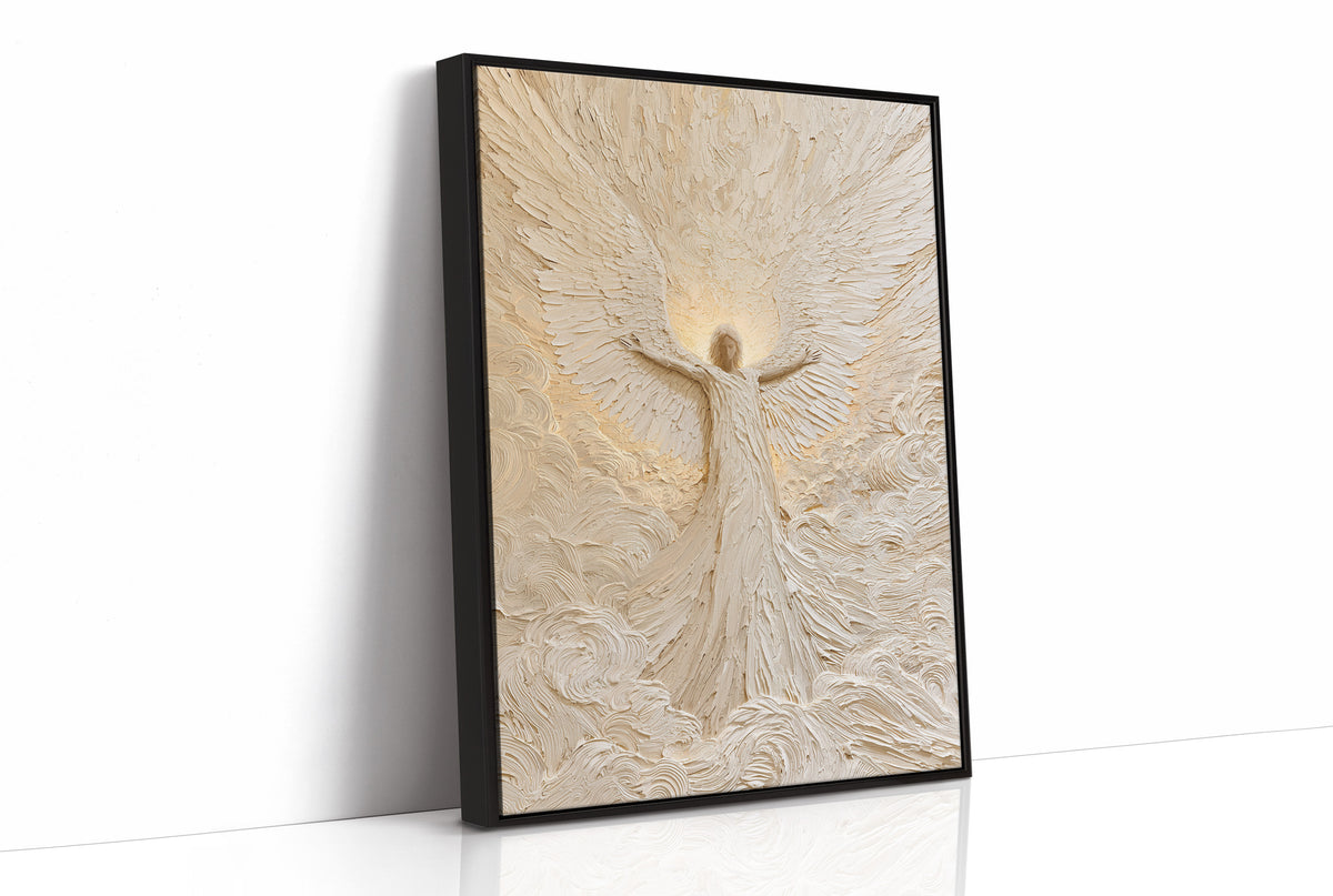 Ivory Textured Angel Ascending