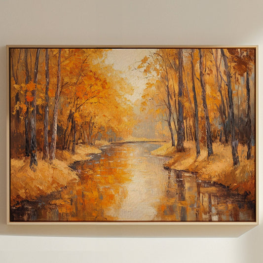 Autumn River Carries Golden Stories