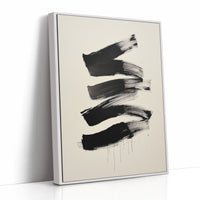 Black Strokes Dance Through Rain