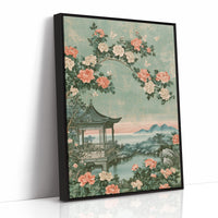 Pagoda Garden Chinoiserie Scene