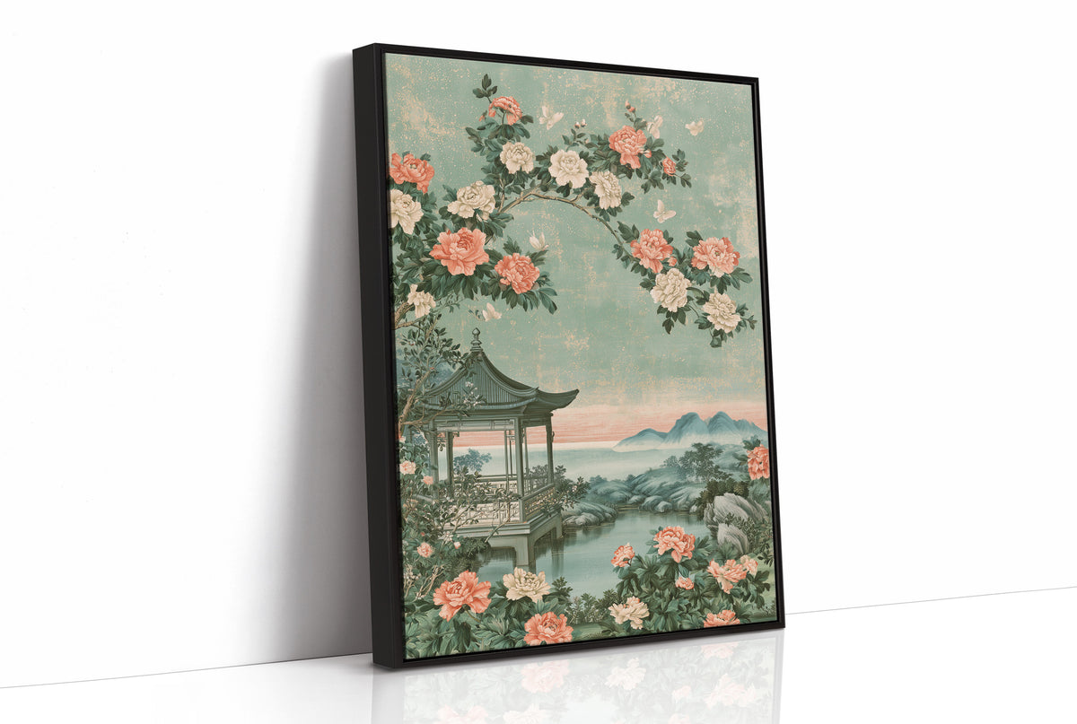 Pagoda Garden Chinoiserie Scene
