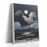 Full Moon Over Dramatic Clouds