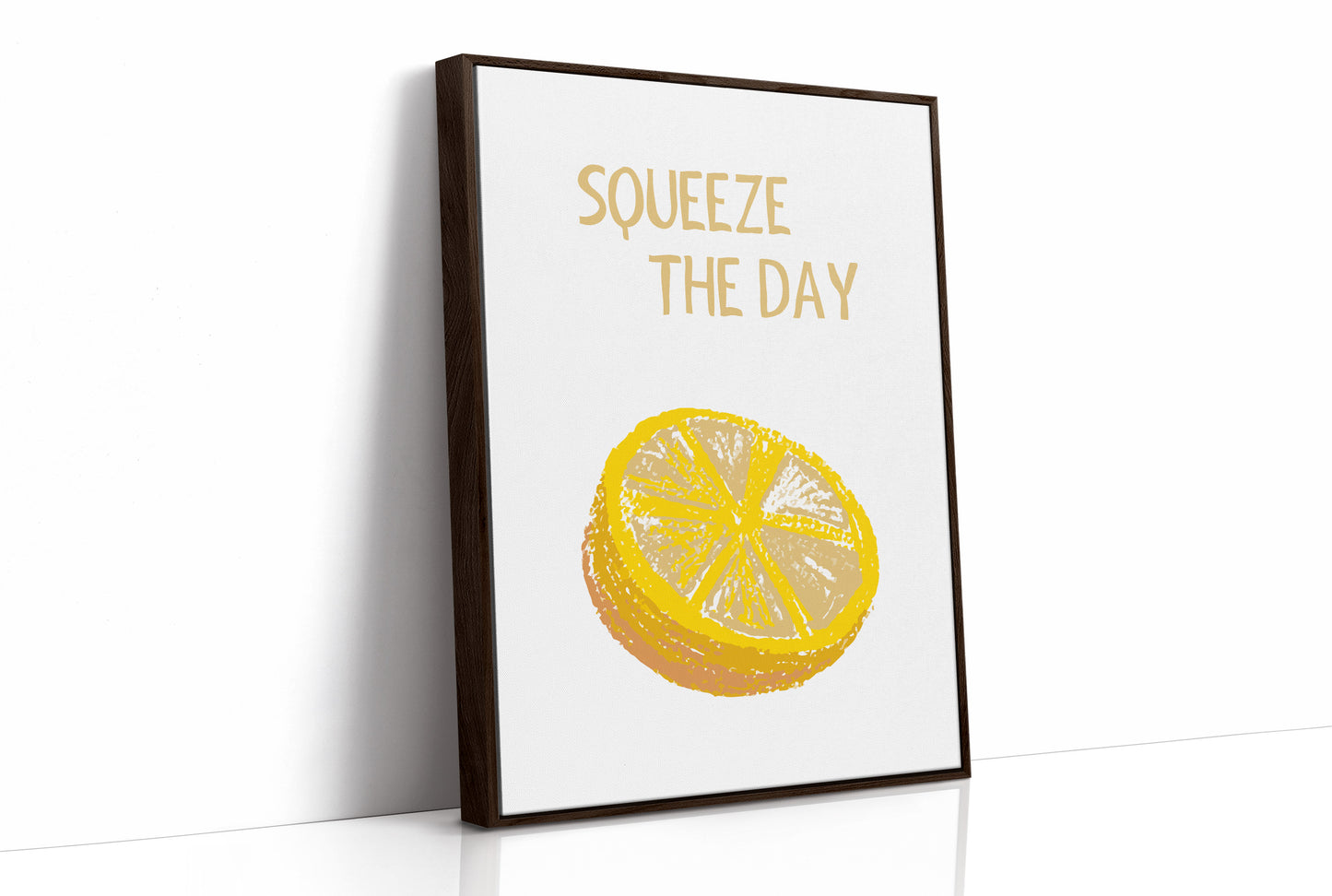 Squeeze The Day Lemon Quote Kitchen Print