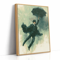 The Falling Gentleman — Striding Through Storm Oil Print