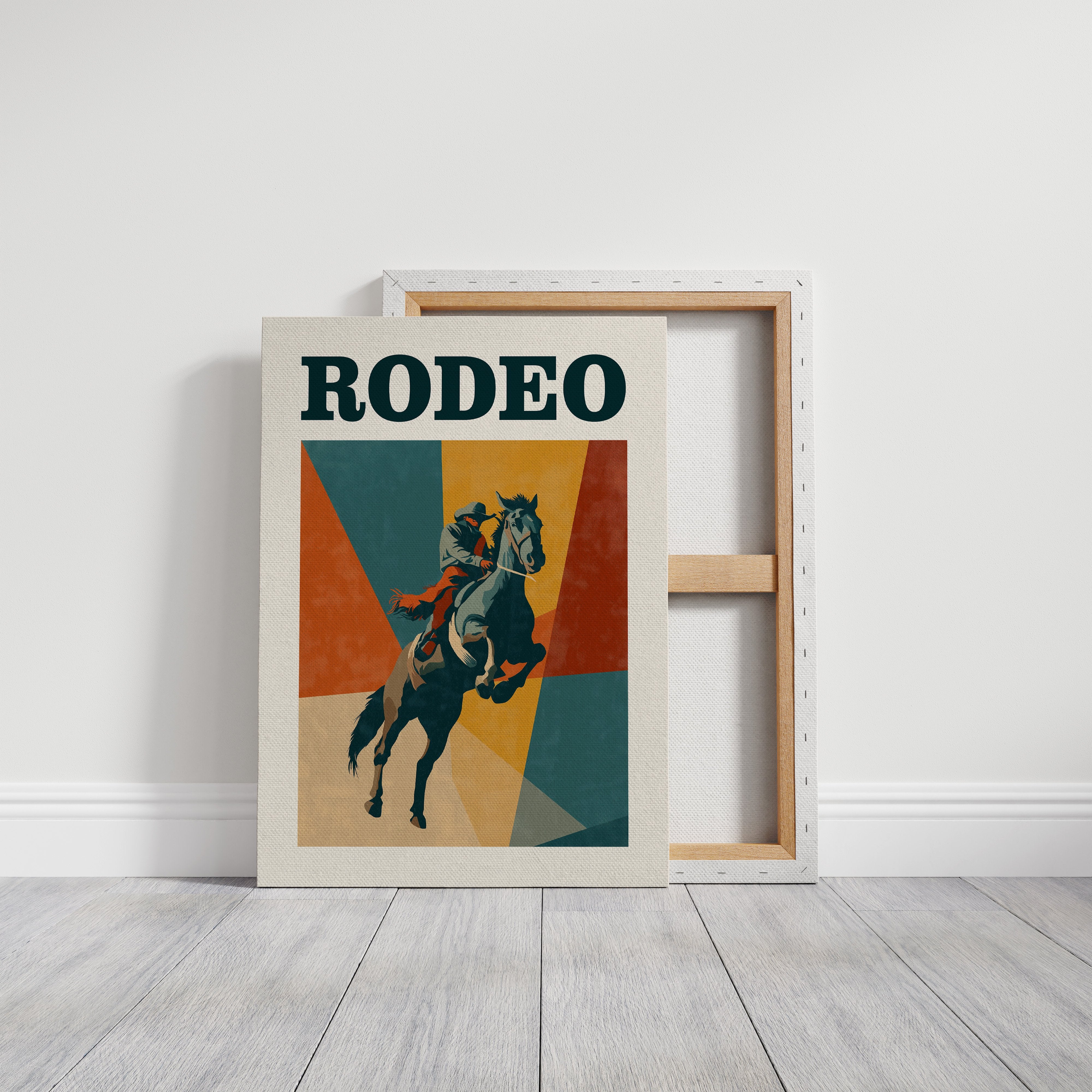 Bucking Bronco Through Color Fields