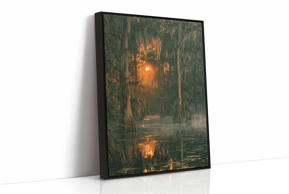 Cypress Bayou Sunset Glow