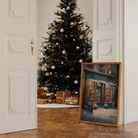 Winter Tales Behind Teal Windows