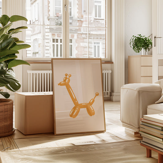 A Giraffe's Playful Journey
