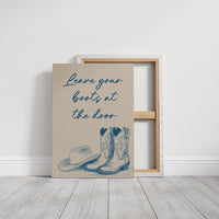 Blue Ink Welcome On Cream