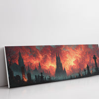 Cathedral Beneath a Burning Sky