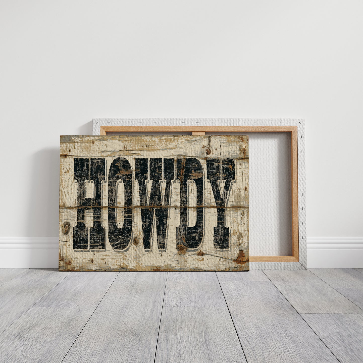 Howdy Weathered Wood Sign