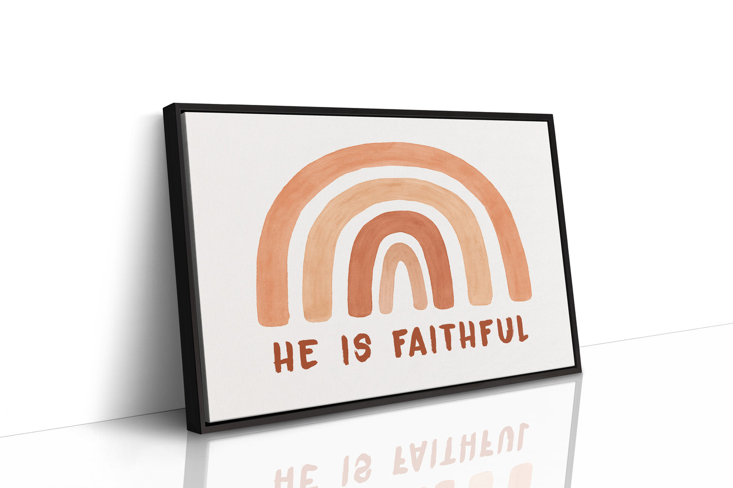 He Is Faithful Boho Rainbow