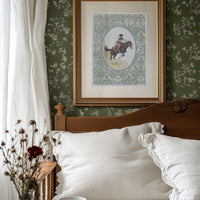 Sage Damask Frames Wild Bronco