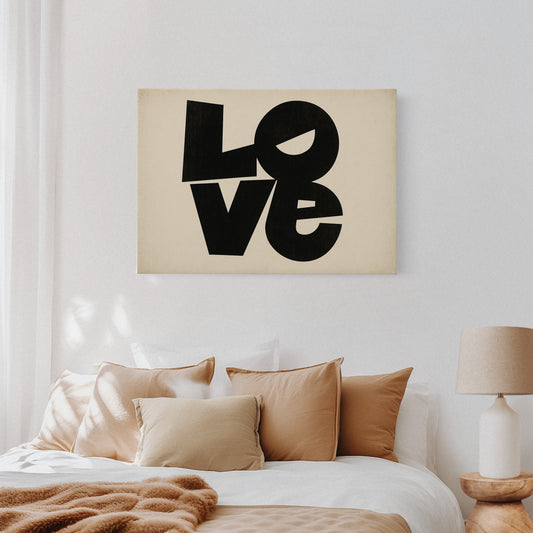 LOVE Modern Block Typography Print