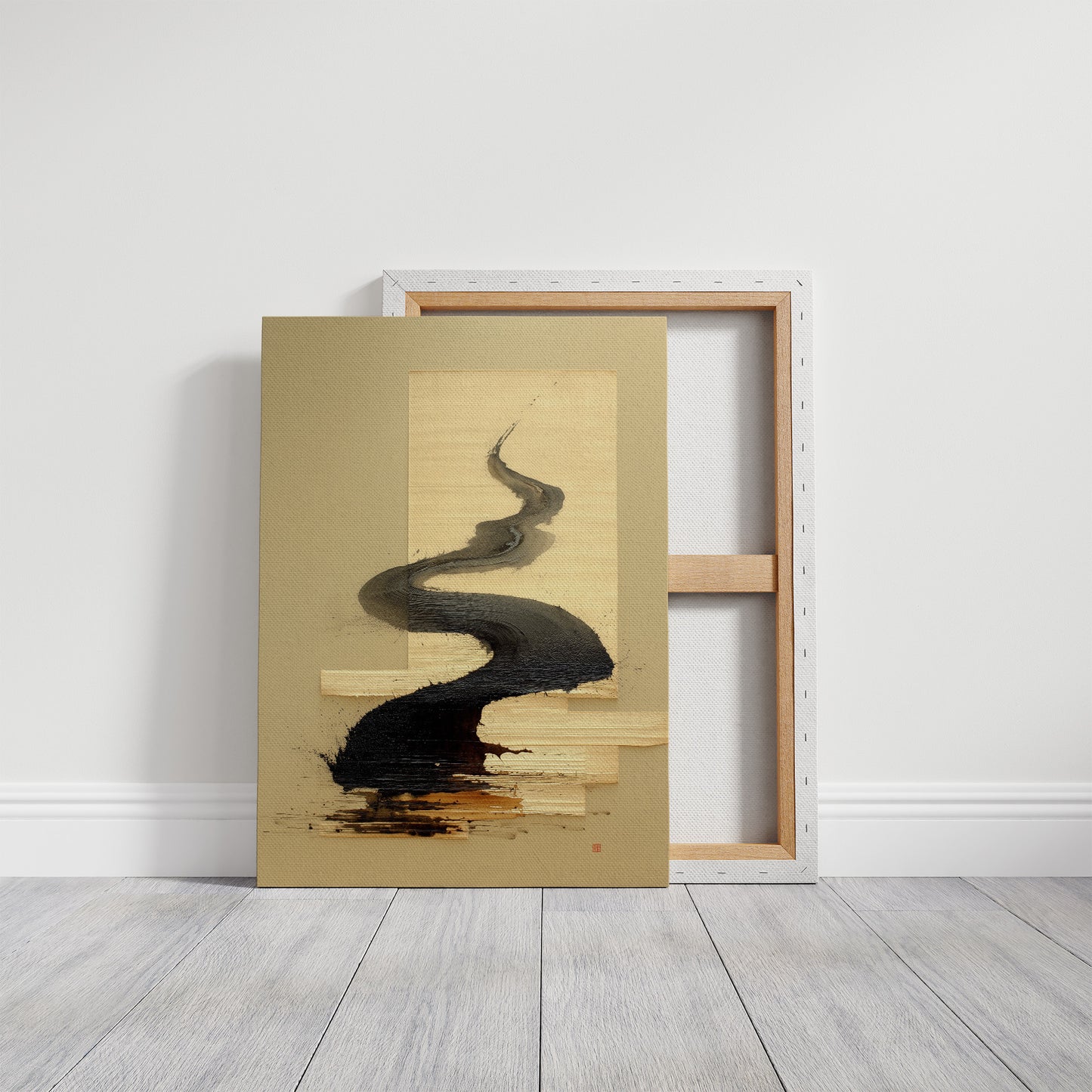 Ink Rivers Flow Through Golden Light