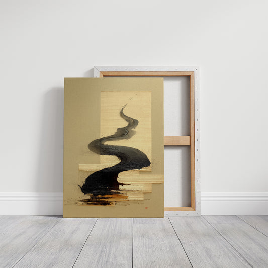 Ink Rivers Flow Through Golden Light