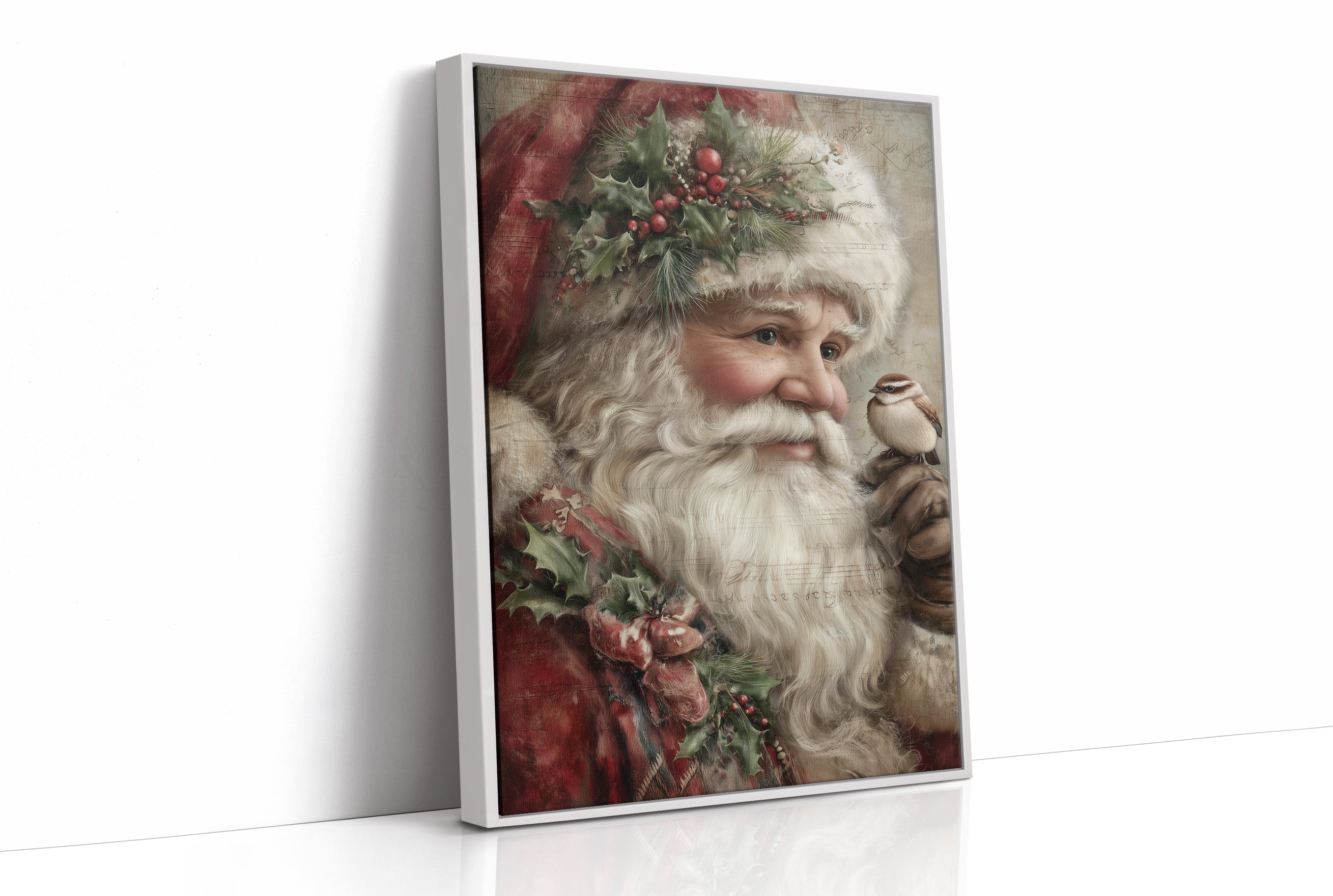 Santa with Nature's Tiny Messenger