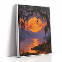 Blazing Sunset Through Spanish Moss