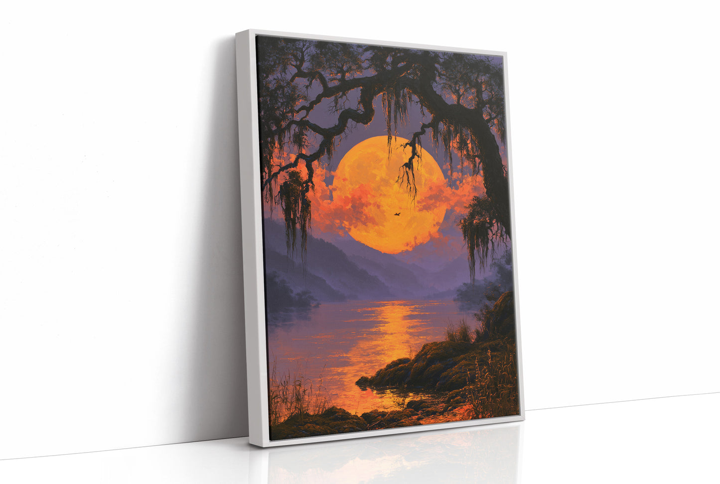 Blazing Sunset Through Spanish Moss