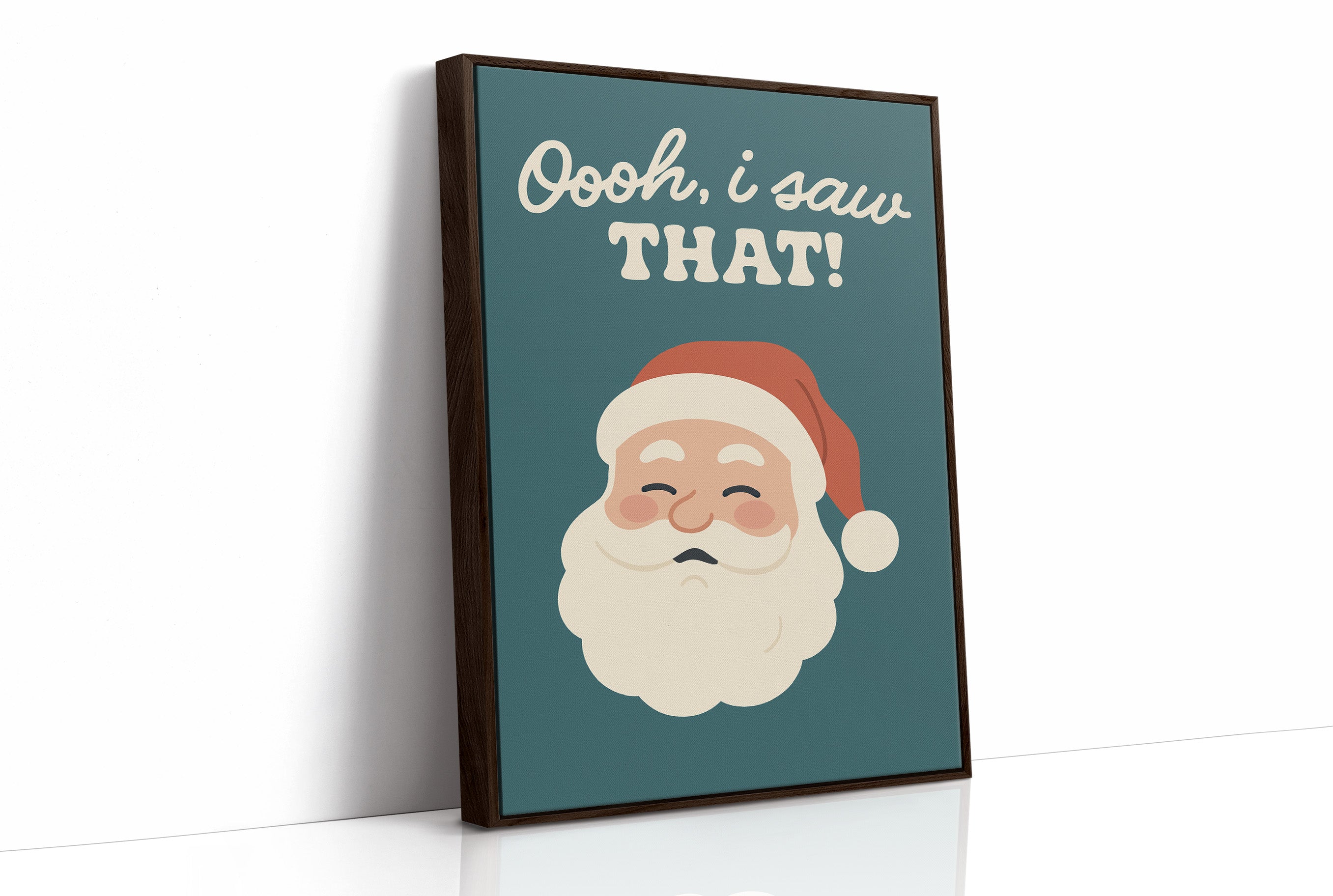 Jolly Words On Teal Canvas