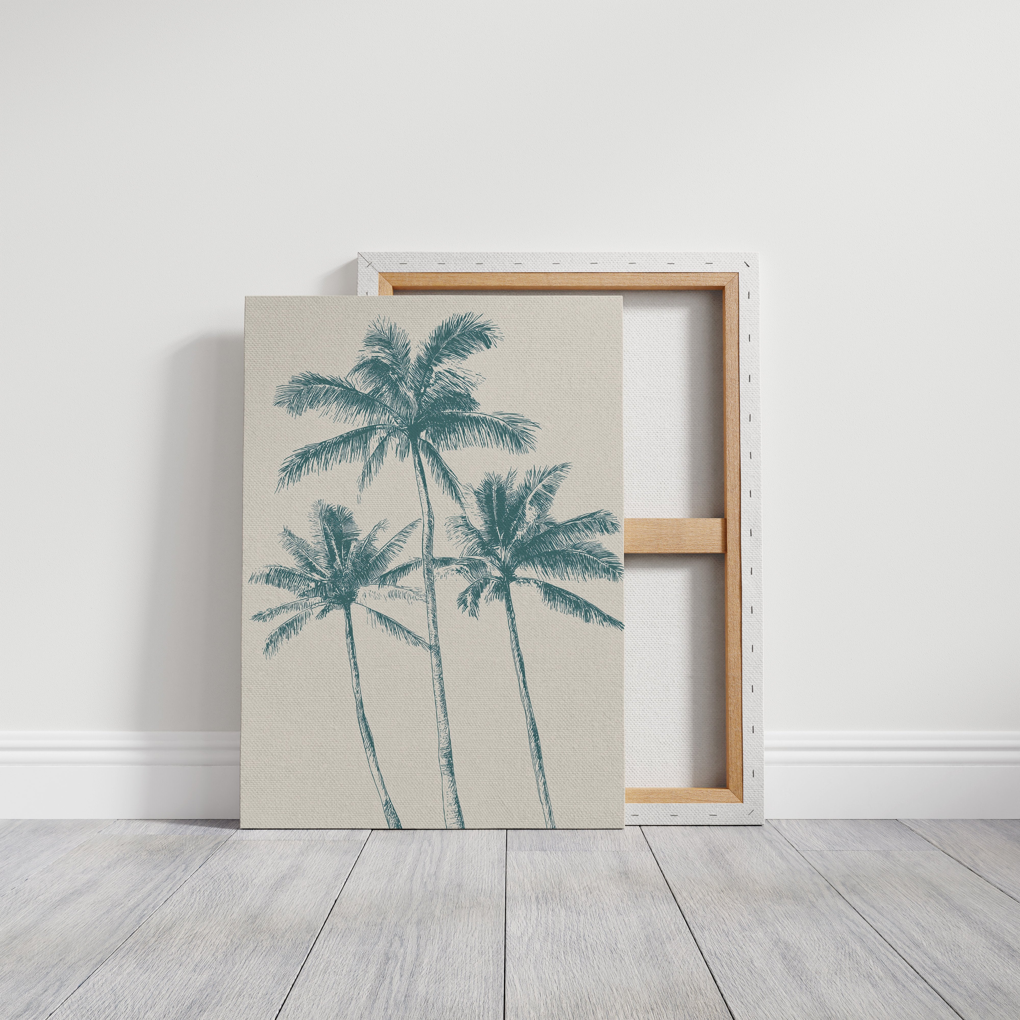 Teal Palms On Desert Afternoons