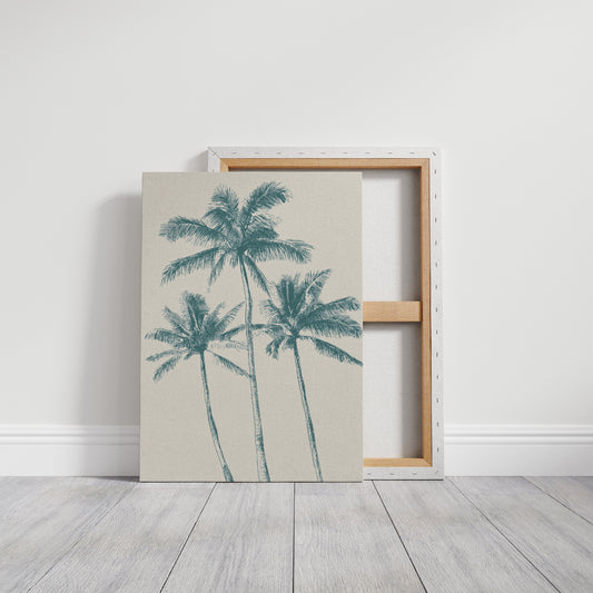 Teal Palms On Desert Afternoons