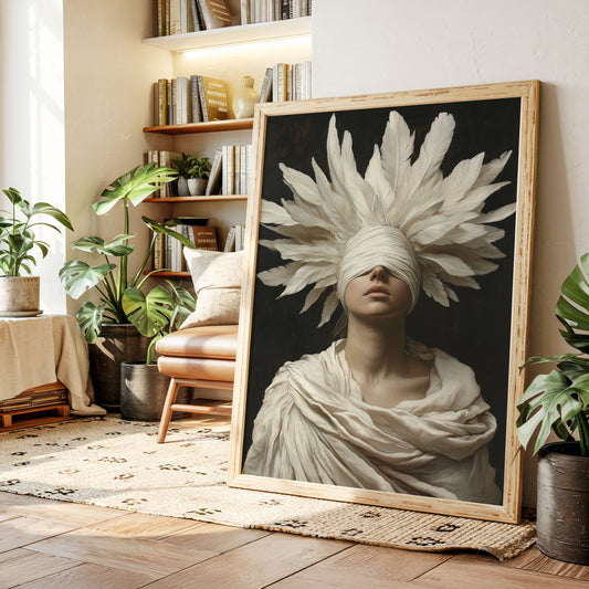 Blind Oracle in Ivory Feathers