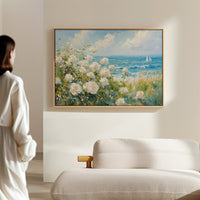 Coastal Roses Watch Sailboats Pass