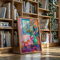 Wooden Horse By Summer Window