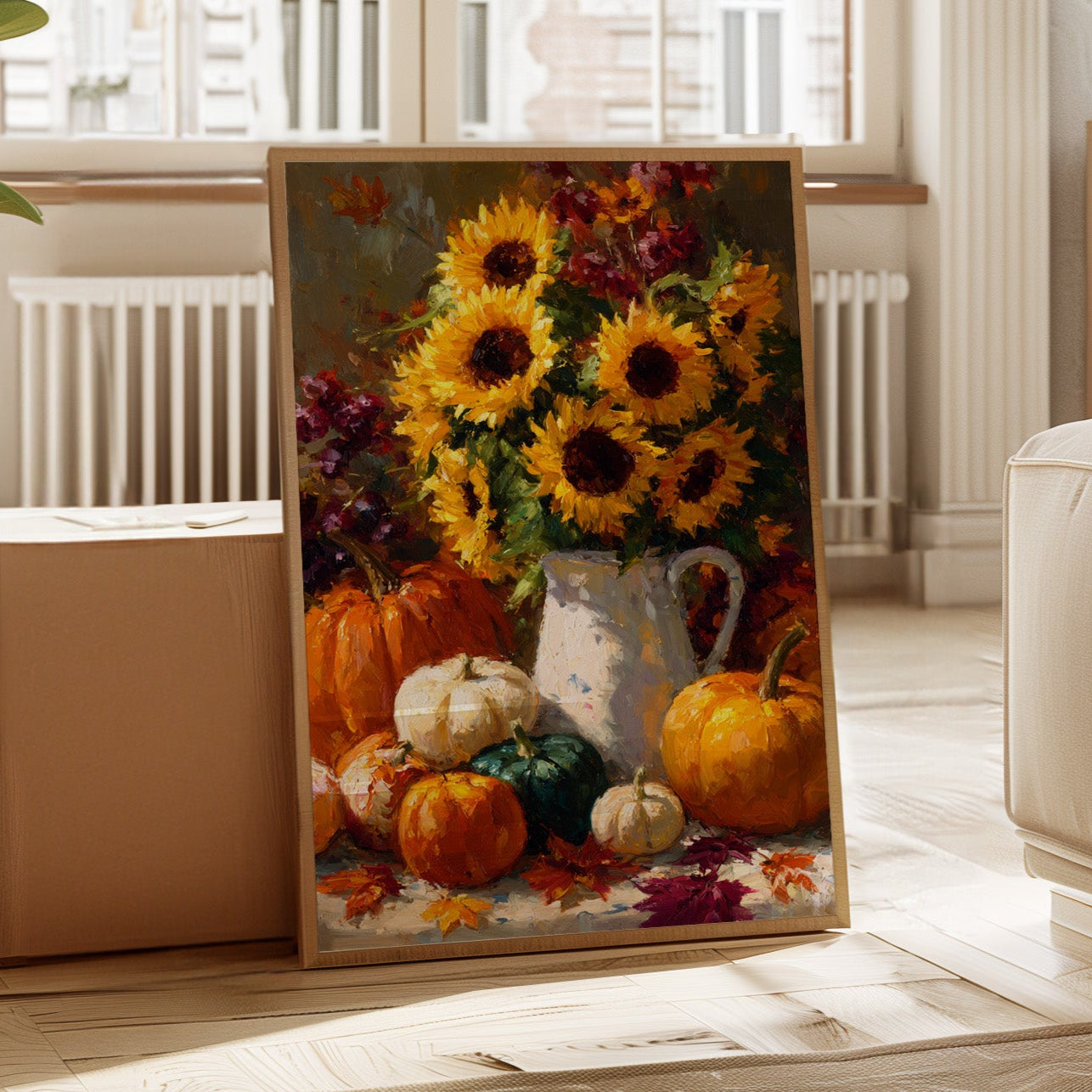 Autumn's Warmth In Sunflower Light