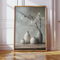 Minimalist Japanese Still Life Print – Zen Aesthetic Home Art
