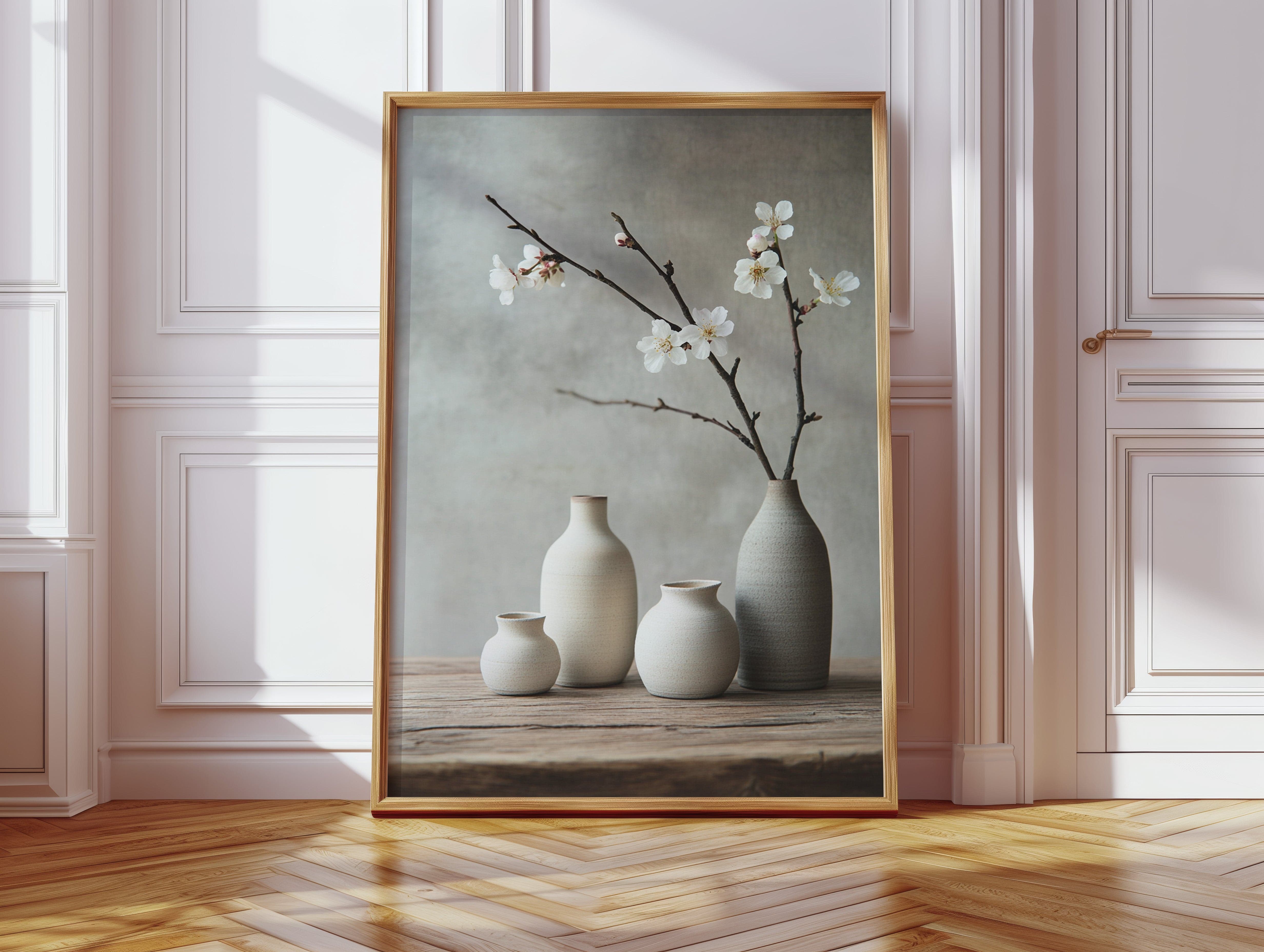 Minimalist Japanese Still Life Print – Zen Aesthetic Home Art