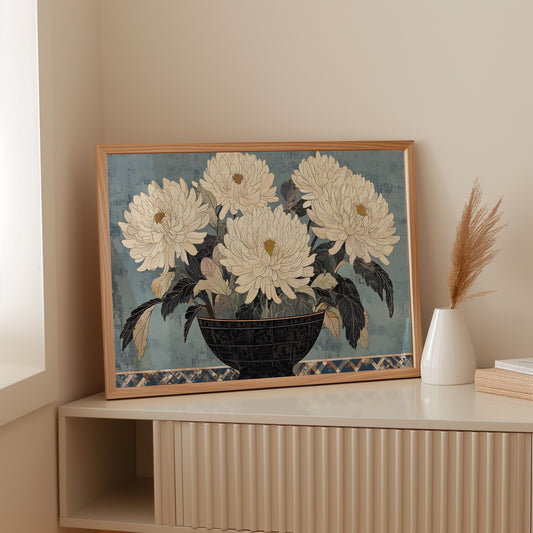 Chrysanthemums Bow To Winter's Song