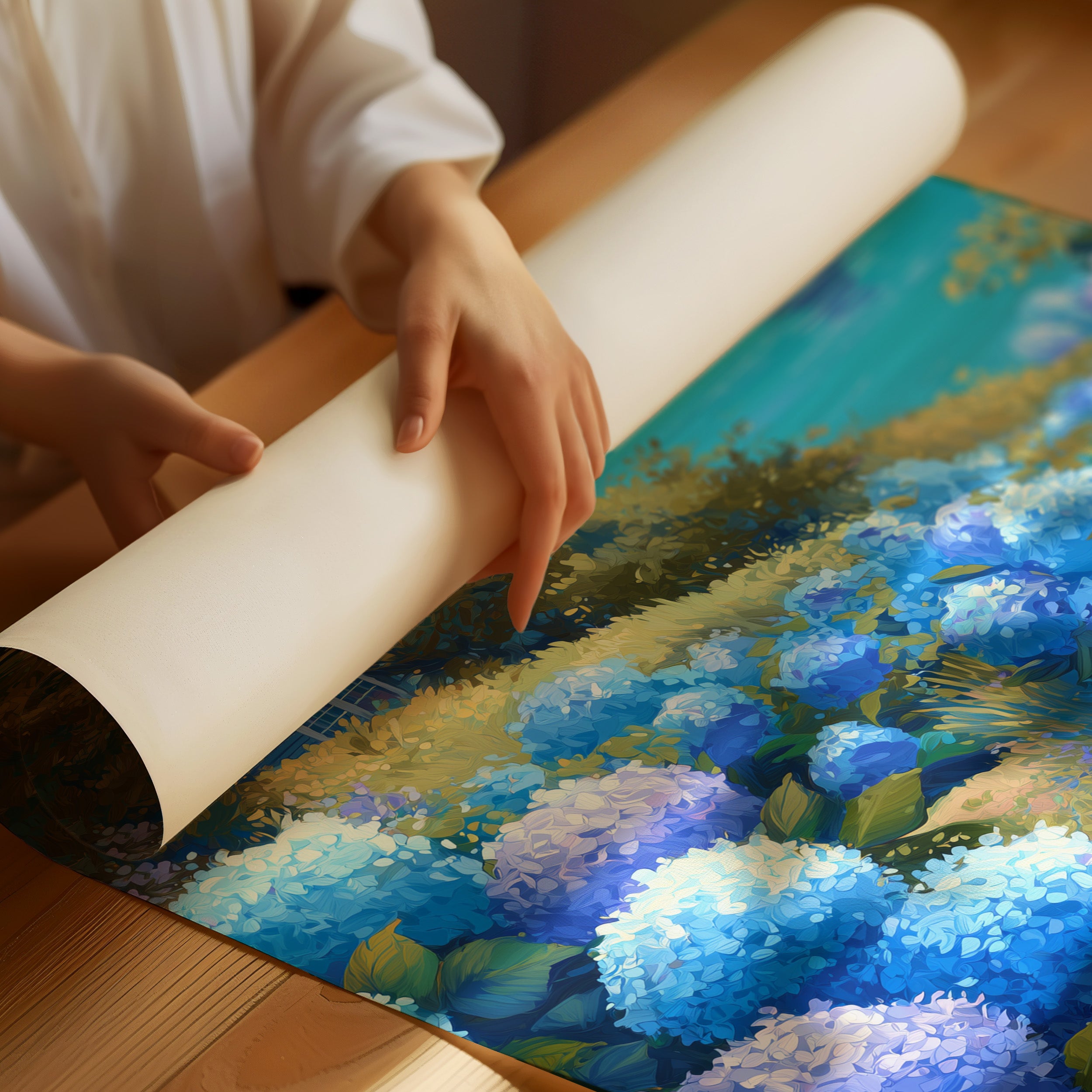 Hydrangea Path to Coastal Serenity
