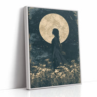 Braided Silhouette Beneath The Moon