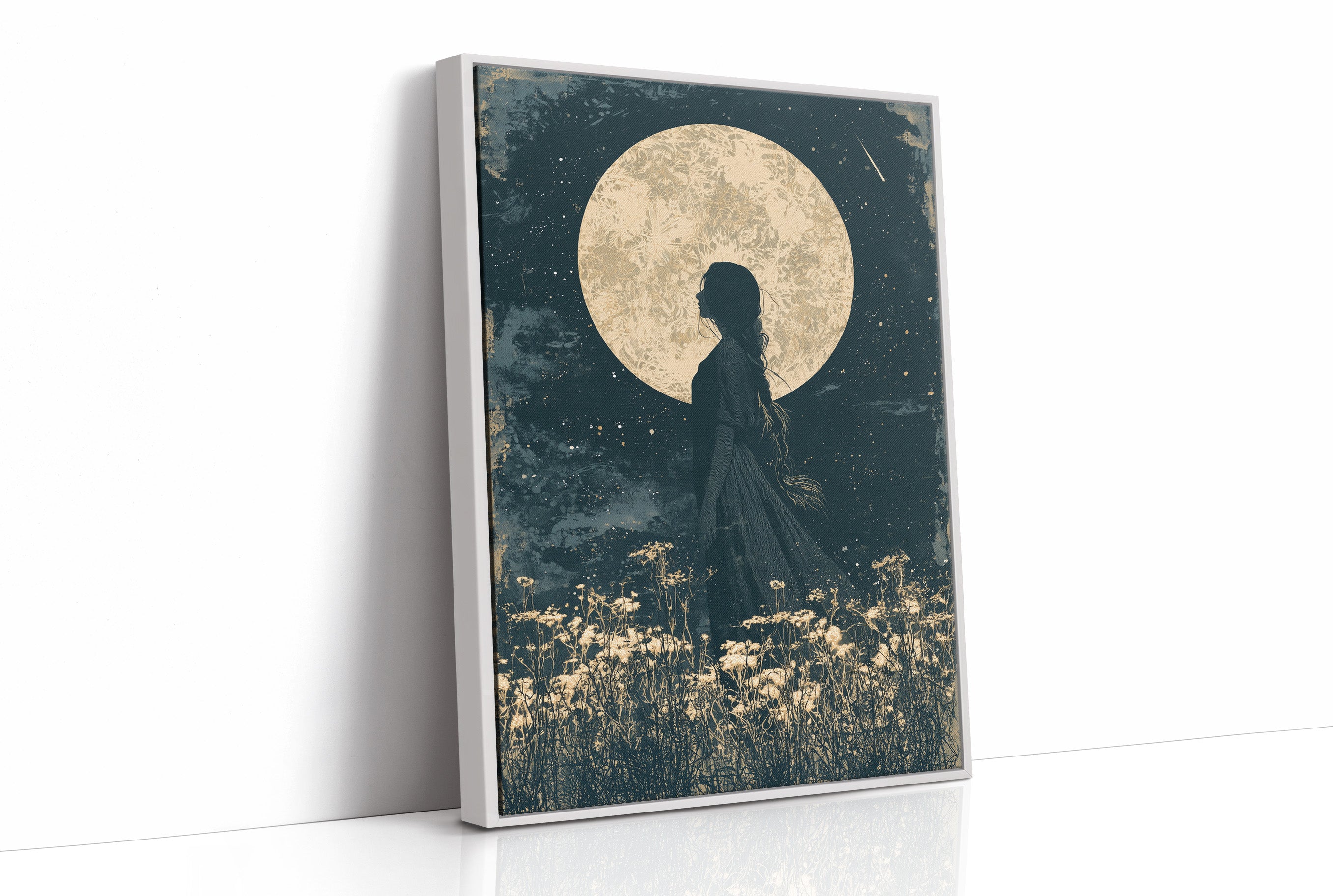 Braided Silhouette Beneath The Moon