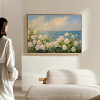 Coastal Roses Watch Distant Sails