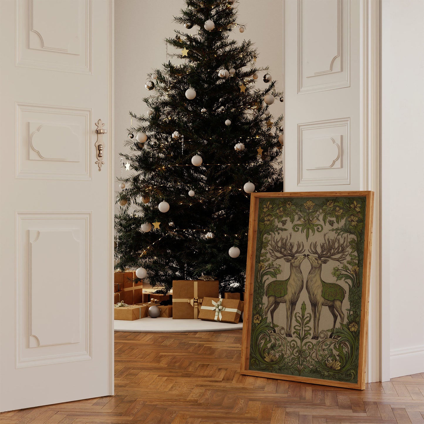 Winter Stags Dance Among Vines