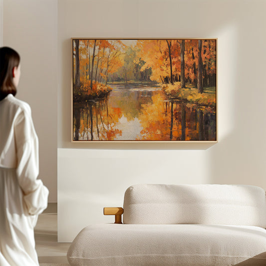 Autumn River Holds Golden Stories