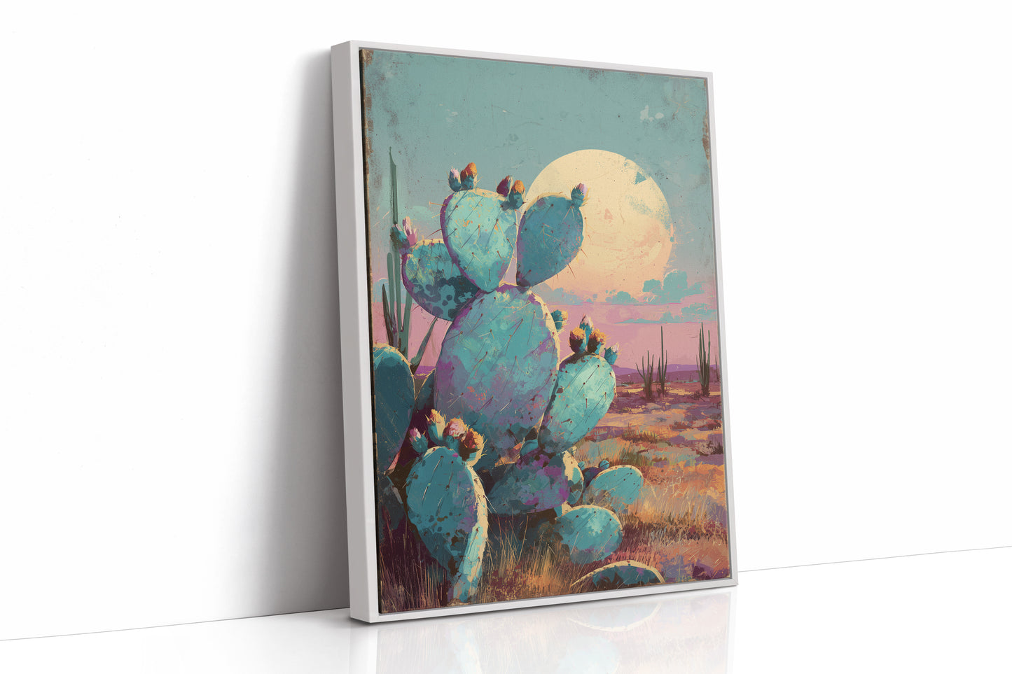Desert Moon Paints Prickly Poetry
