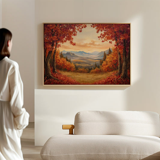 Autumn Maples Frame Mountain Gold