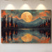 Moonlit Lake Mirrors Mountain Dreams