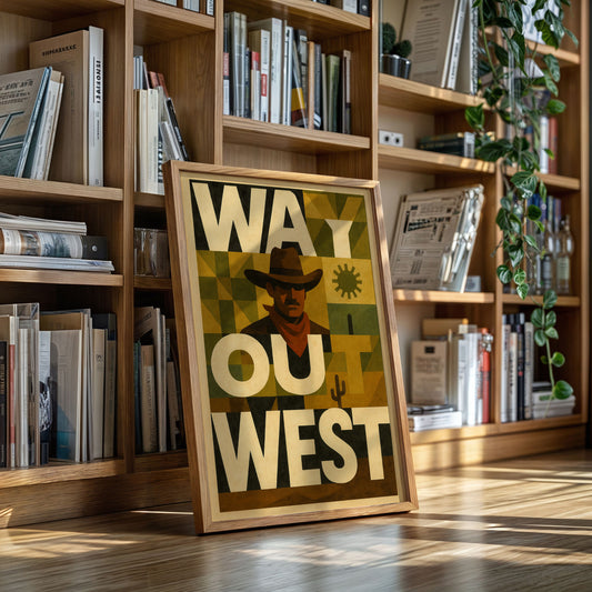 Way Out West Cowboy Poster
