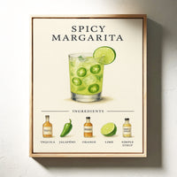 Spicy Margarita Cocktail Recipe Print