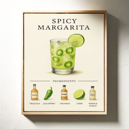 Spicy Margarita Cocktail Recipe Print