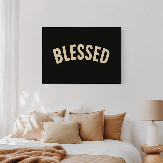 Blessed Minimalist Arch Text Print