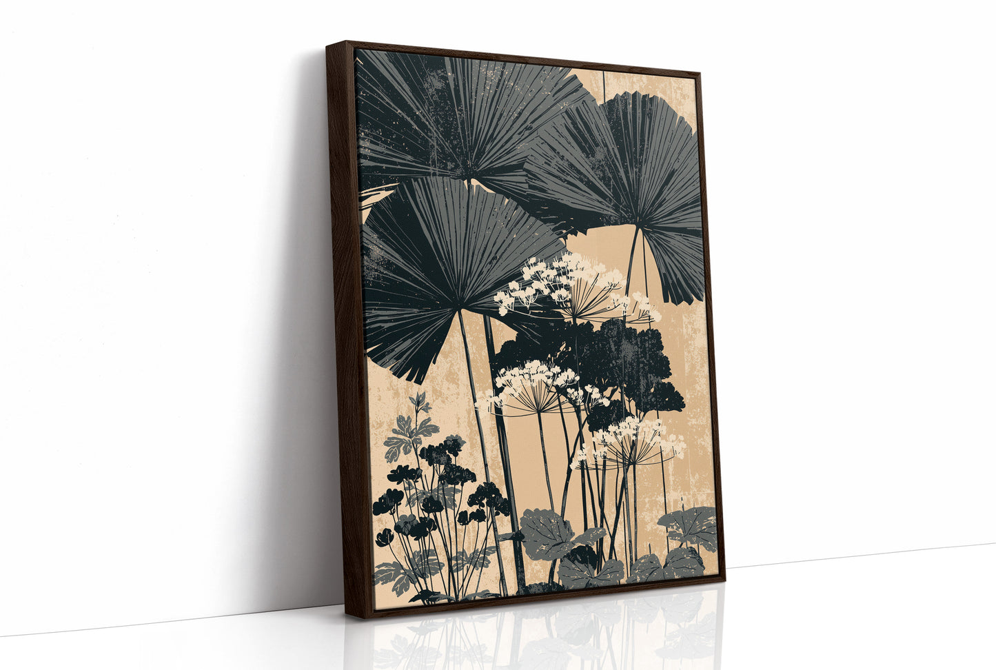 Palm Fronds Over Wild Lace