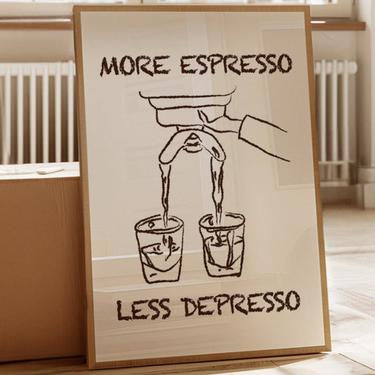 Coffee Wisdom Flows In Brown Lines